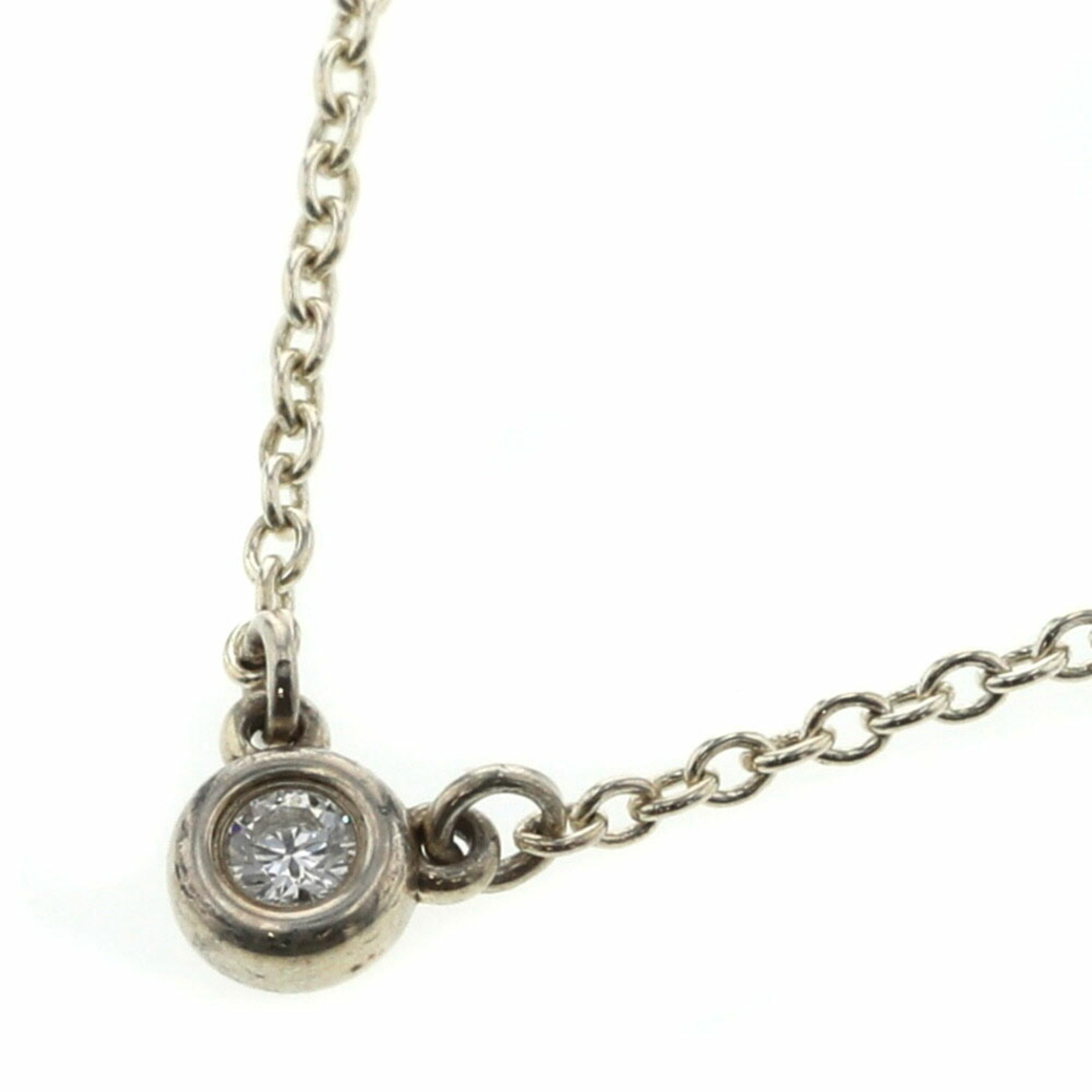 Tiffany Necklace Visor Yard 1p About 0.03ct Silver 925 Ladies &Co.
